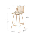 Set of 2 Tamara Bar Stools - Beige