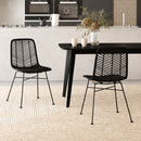 Chaise Tamara en rotin noir (lot de 2)