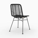 Chaise Tamara en rotin noir (lot de 2)