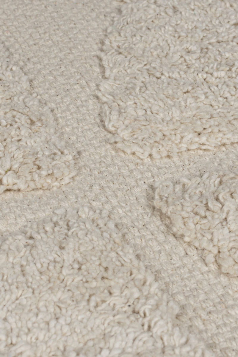 zoom sur la matière et les reliefs du tapis ada