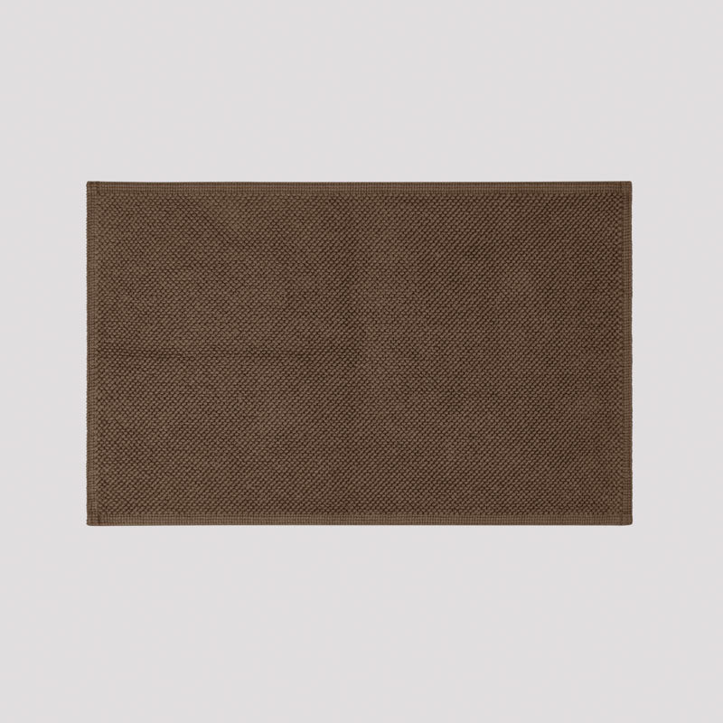Tapis De Bain En Coton Bouclé - Cacao