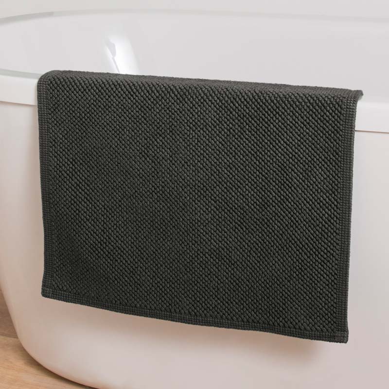 Tapis De Bain En Coton Bouclé - Graphite