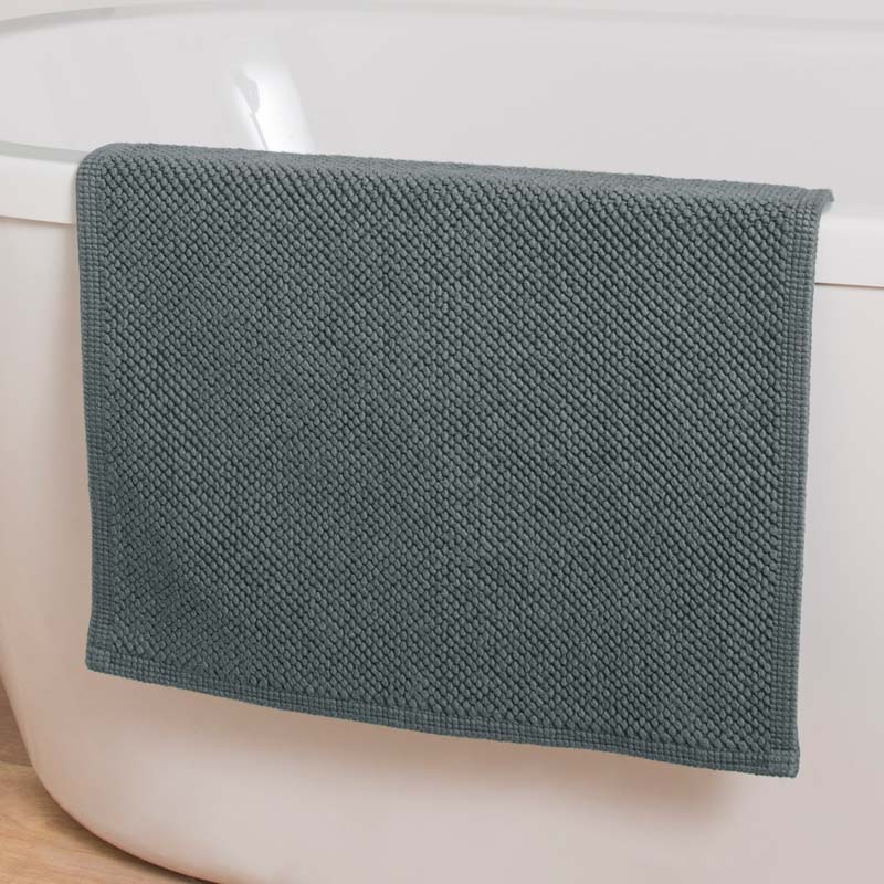 Alfombra de baño de algodón Boucle - Tormenta