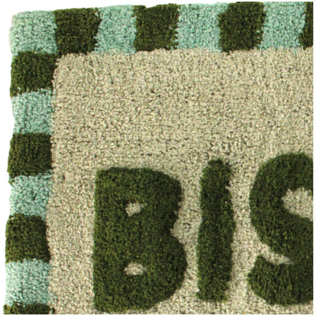 Alfombra de baño "Bisous" verde