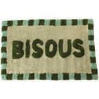 Alfombra de baño "Bisous" verde