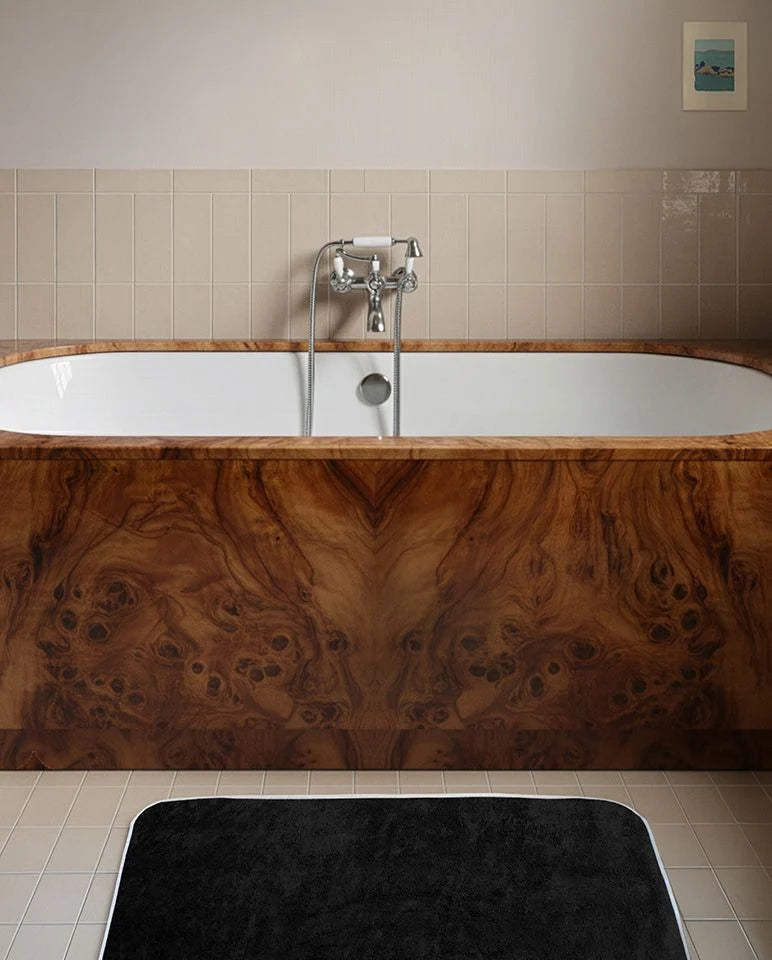 Tappetino da Bagno - Nero Profilo Bianco