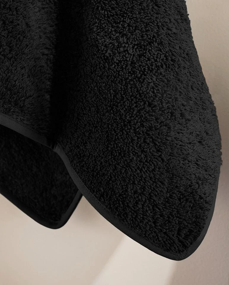 Asciugamano per Capelli - Nero con Bordino Nero