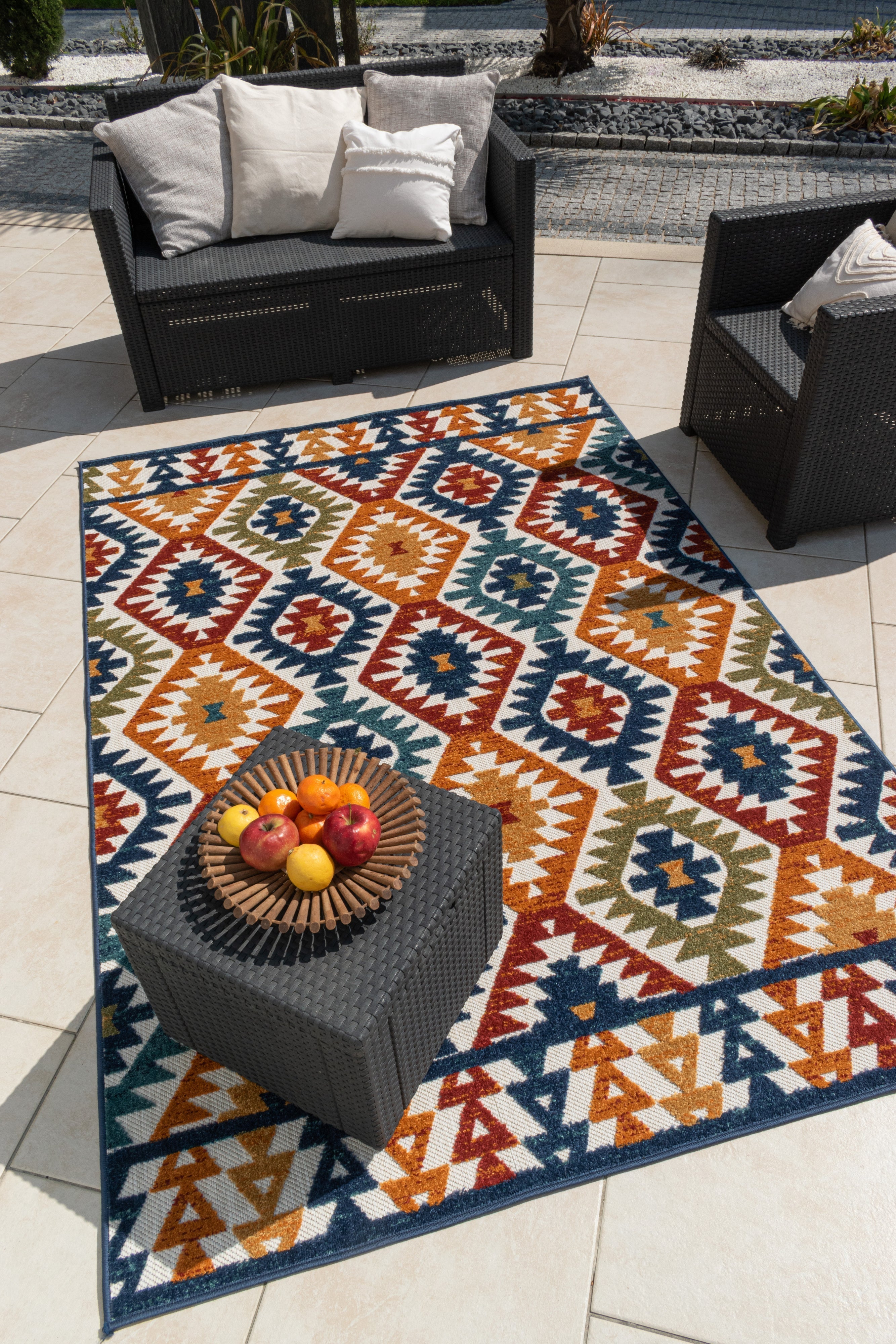 outdoor rug geometric patterns Nazar rugs