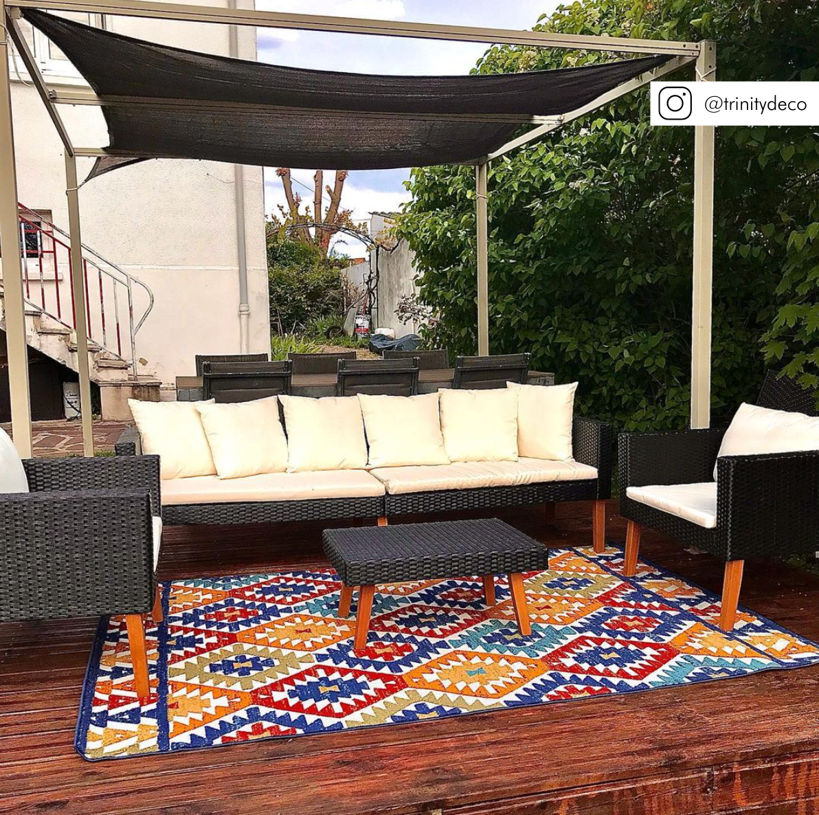 outdoor rug geometric patterns Nazar rugs