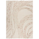 le tapis swirl coloris orange et naturel sur un fond blanc#couleur_naturel-orange