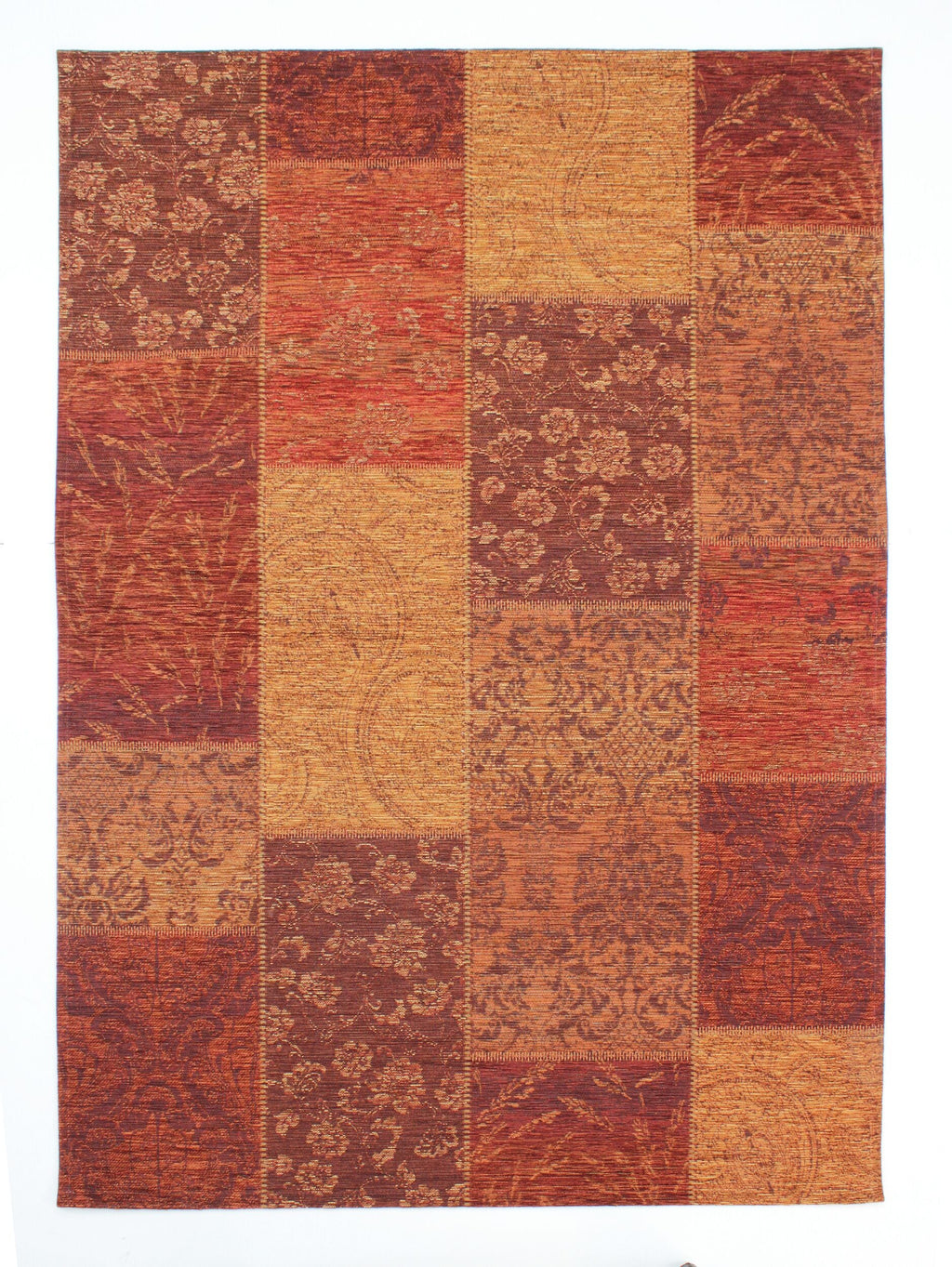Tappeto patchwork color terracotta