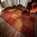 Tappeto patchwork color terracotta