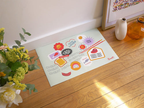 Tapis De Gamelle Stickers - Chien/Chat