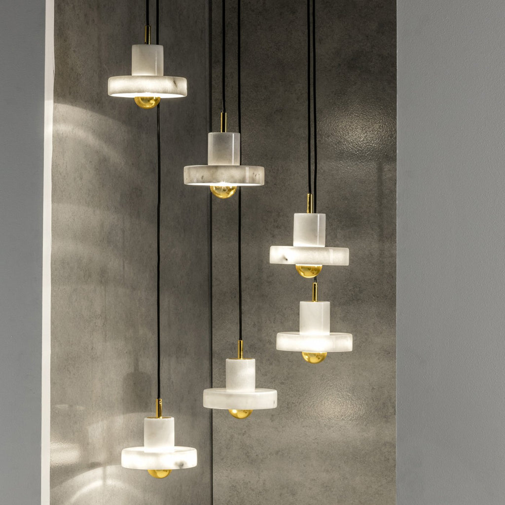 Lámpara de suspensión Stone LED de Tom Dixon, blanco