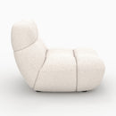 Fauteuil Teddy en tissu bouclé blanc