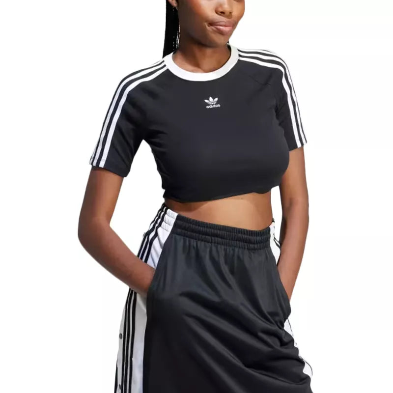 Camiseta Adidas Originals 3 Rayas Bebé - Negro/Blanco