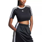 Camiseta Adidas Originals 3 Rayas Bebé - Negro/Blanco