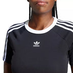 Camiseta Adidas Originals 3 Rayas Bebé - Negro/Blanco