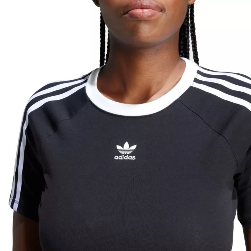 Camiseta Adidas Originals 3 Rayas Bebé - Negro/Blanco