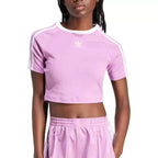 Tee-Shirt Adidas Originals 3 Stripes Baby - Violet/Blanc