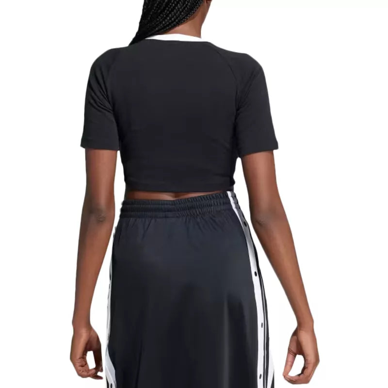 Camiseta Adidas Originals 3 Rayas Bebé - Negro/Blanco