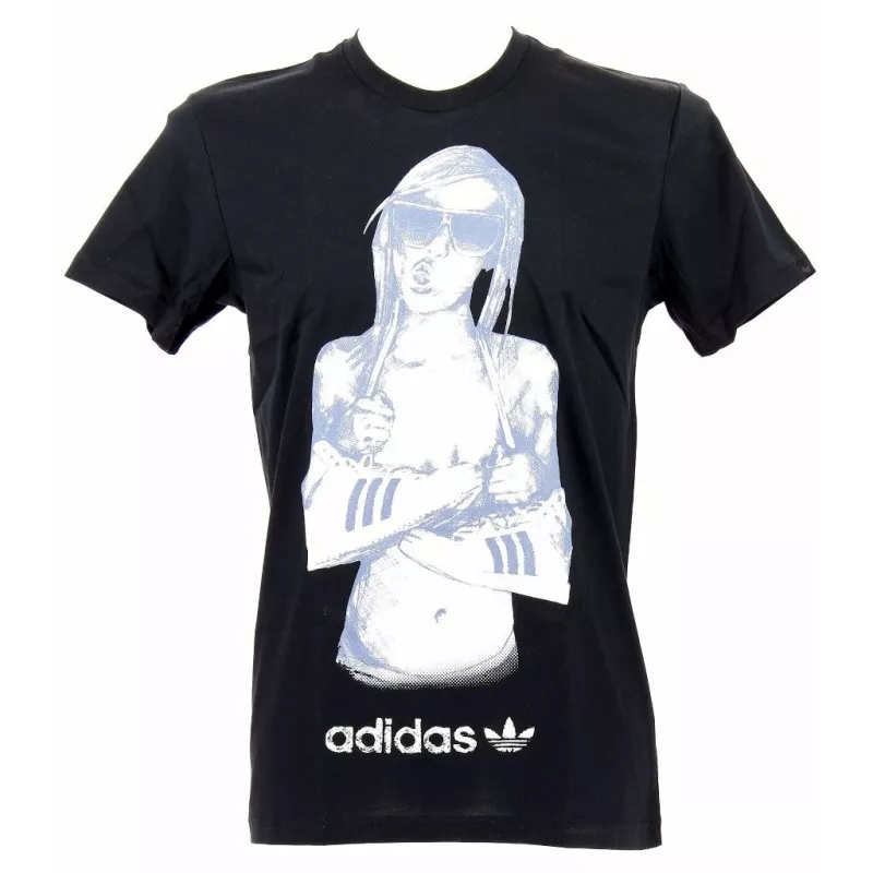 Tee-Shirt Adidas Originals Handrawn Girl - Noir