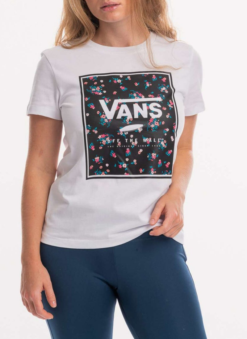 Vans - Tee-Shirt Boxed In Boxy - White - Femme