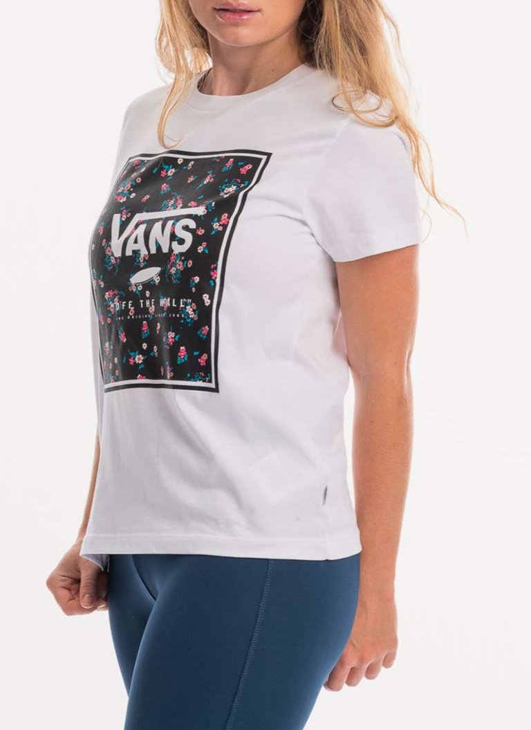 Vans - Tee-Shirt Boxed In Boxy - White - Femme