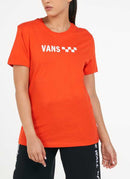 Vans - Tee-Shirt Brand Striper Bf - Orange - Femme