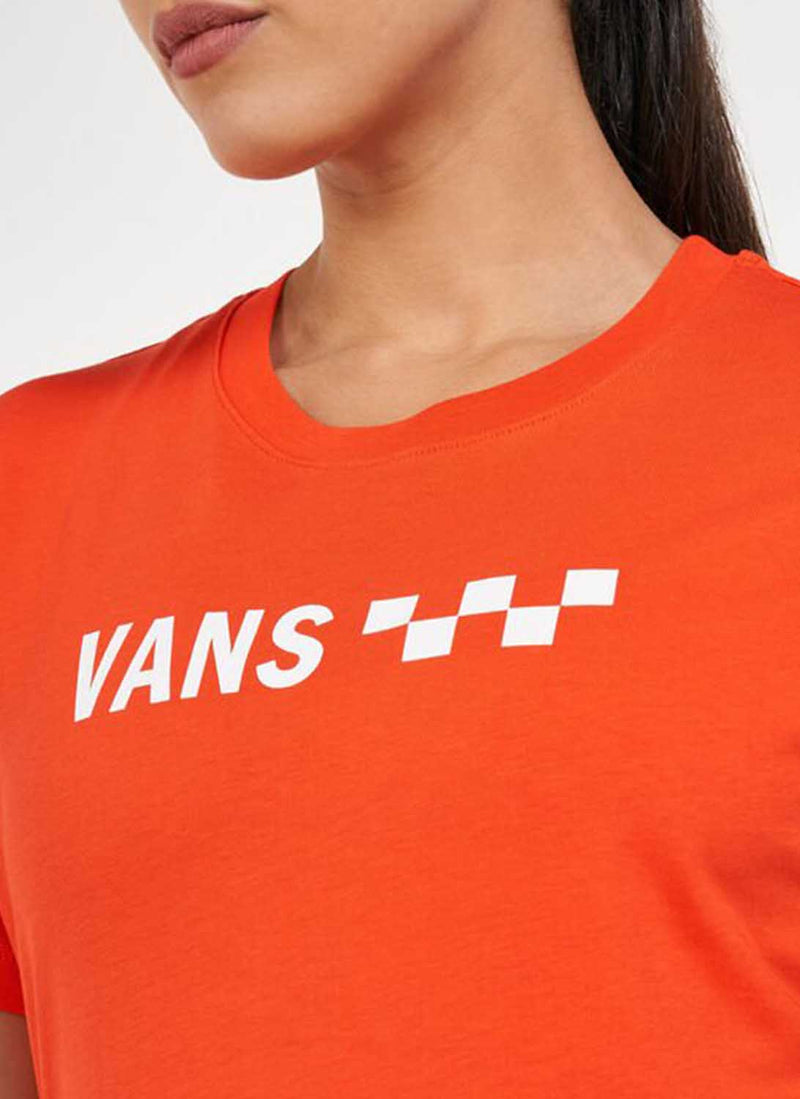 Vans - Tee-Shirt Brand Striper Bf - Orange - Femme