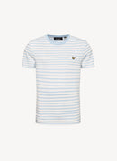 Lyle & Scott - Tee-Shirt Breton - Pool Blue White - Homme