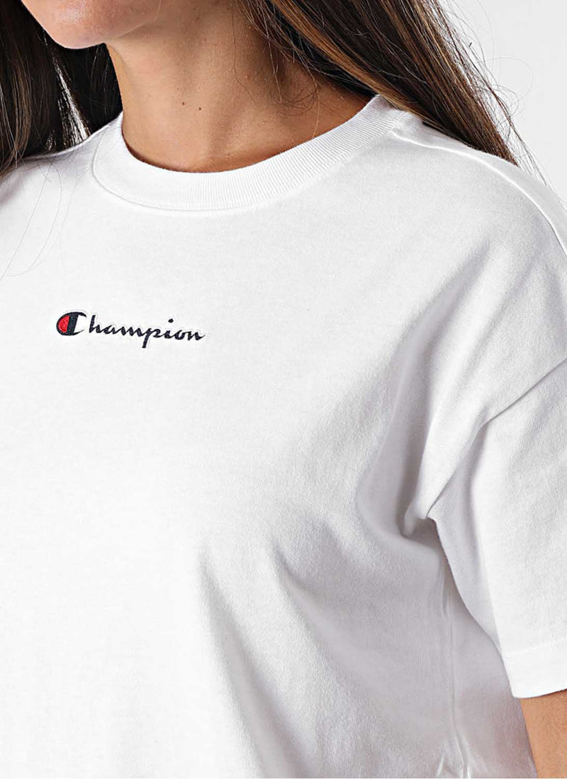 Champion - Tee-Shirt Crewneck - Blanc - Femme