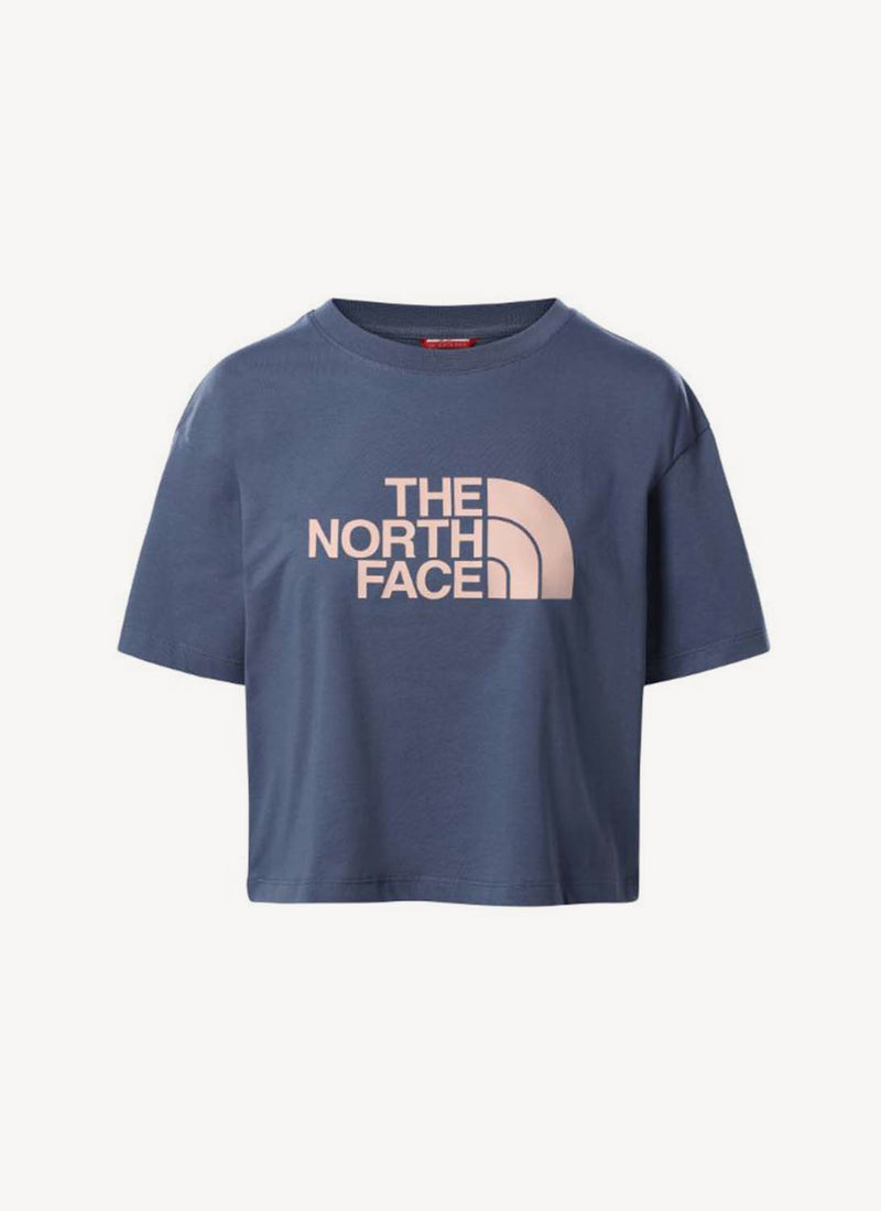 The North Face - Tee-Shirt Cropped Easy - Bleu,Rose - Femme