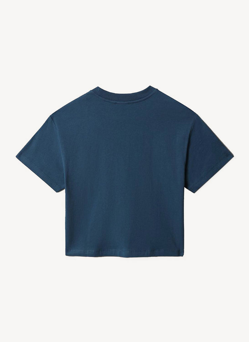 Napapijri - Tee Shirt Cropped S Box W - Blu Marine - Femme