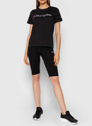 Champion - Tee-Shirt En Coton - Noir - Femme