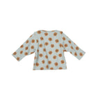 Ribbstickad t-shirt med lejonmönster
