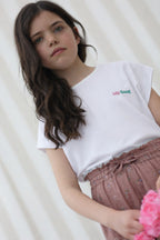 Tee - shirt Tina Écru Rose - Fille