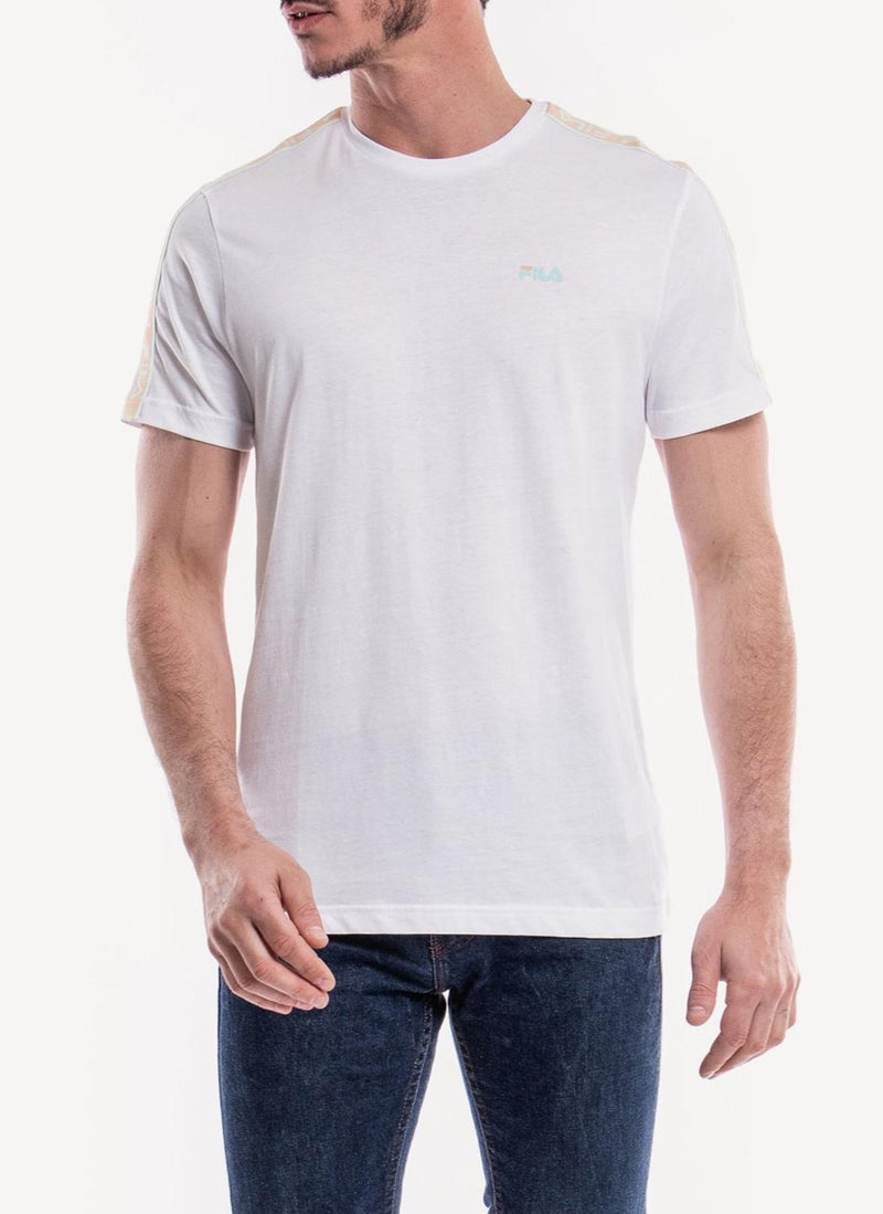 Fila - Tee-Shirt Gaston - Bright White-Fair Aqua - Homme