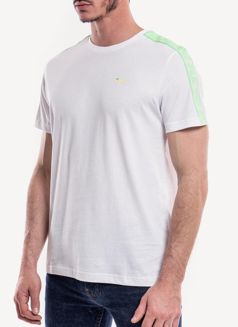 Fila - Tee-Shirt Gaston - Bright White-Patina Green - Homme