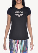 Arena - Tee Shirt Gym Logo - Noir - Femme