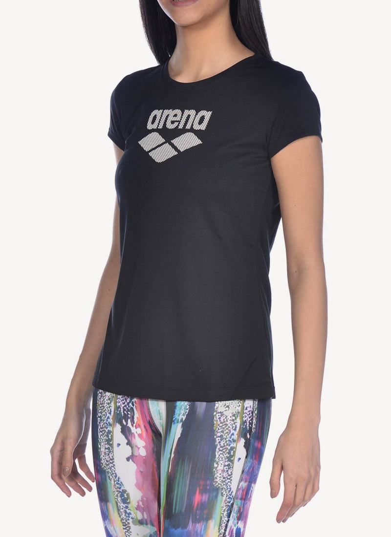 Arena - Tee Shirt Gym Logo - Noir - Femme