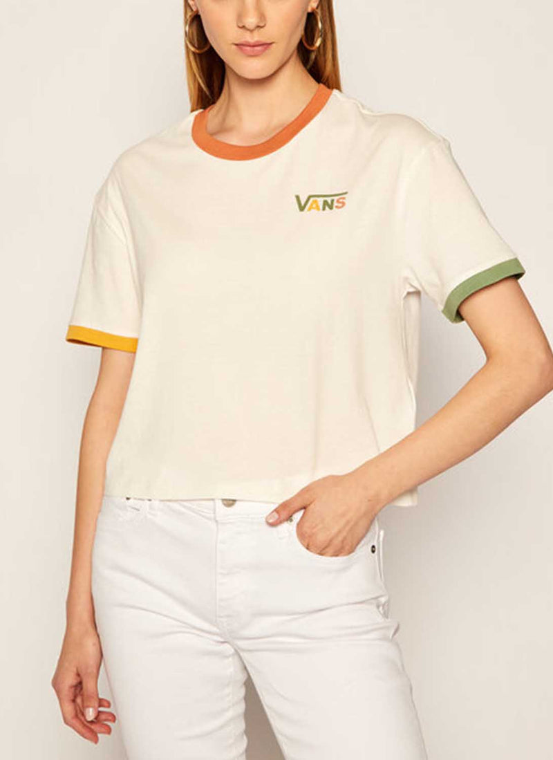 Vans - Tee-Shirt Karina Boxy Crew - Marshmallow - Femme