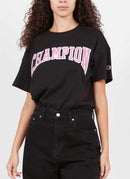 Champion - Tee-Shirt Logo Old School - Noir - Femme