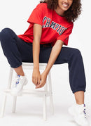 Champion - Tee-Shirt Logo Old School - Rouge - Femme