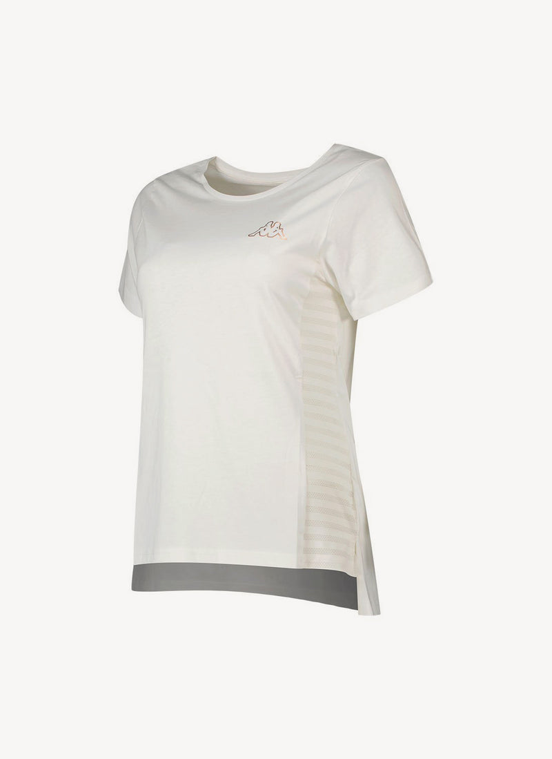 Kappa - Tee-Shirt Logo Yanil Wo - White Natural - Femme