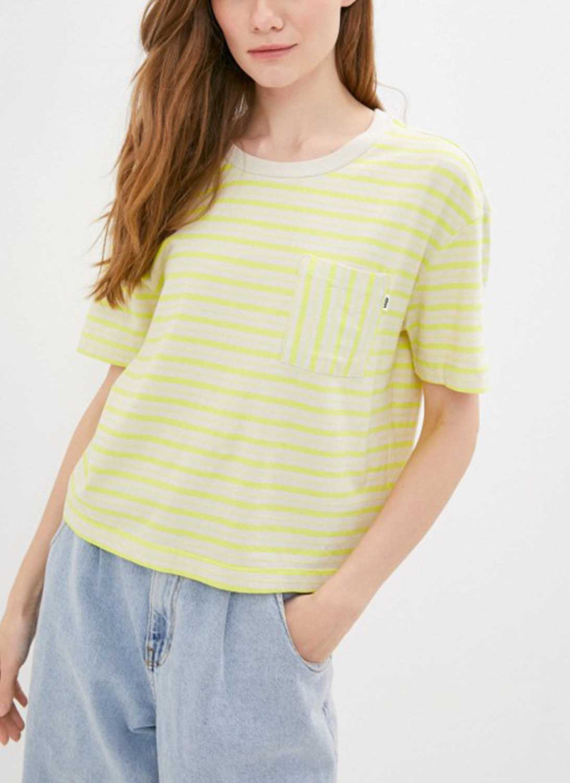 Vans - Tee-Shirt Mini Check - Lemon Tonic - Femme