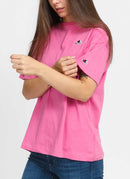 Champion - Tee-Shirt Petit Logo - Rose - Femme