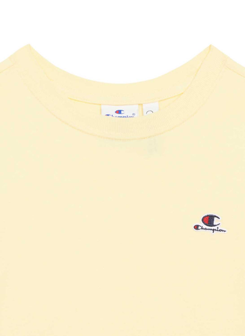 Champion - Tee-Shirt Petit Logo - Jaune - Femme