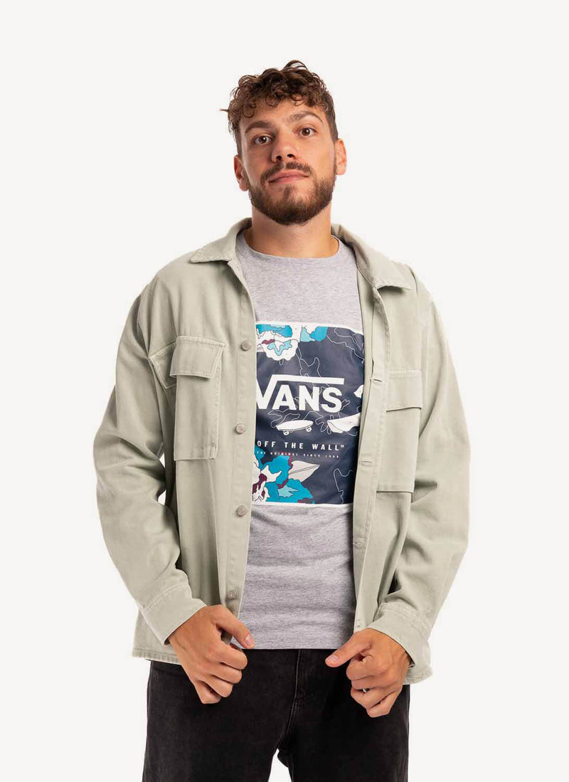 Vans - Tee-Shirt Print Box - Athletic Heather-Dress Blues Paint - Homme