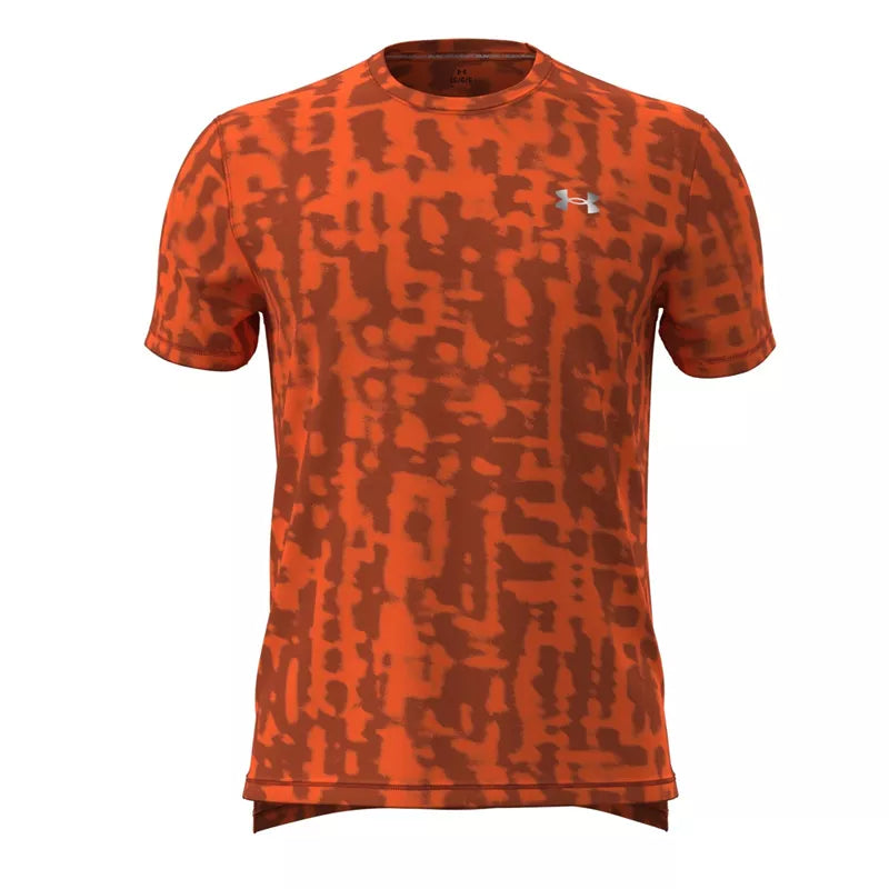 Tee Shirt Under Armour Launch Printed Ss - Orange - Homme